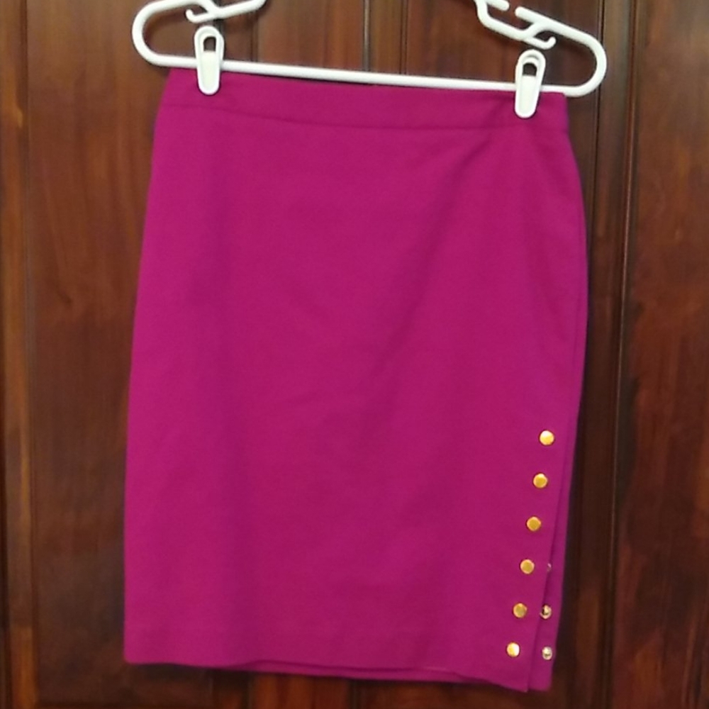 Pink high waisted pencil skirt